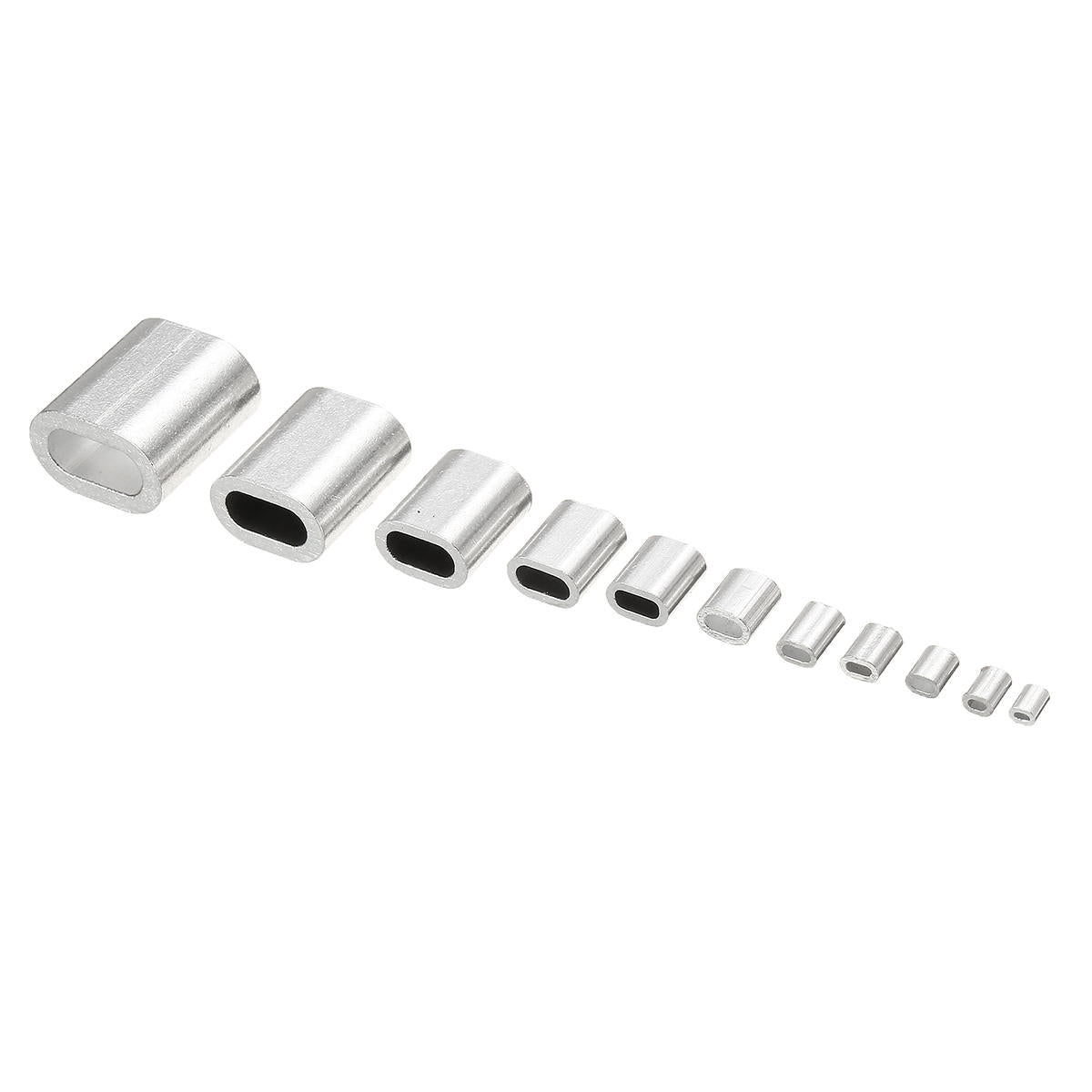0.5-6mm Mini Aluminum Fishing Leader Sport Oval Sleeve Crimp