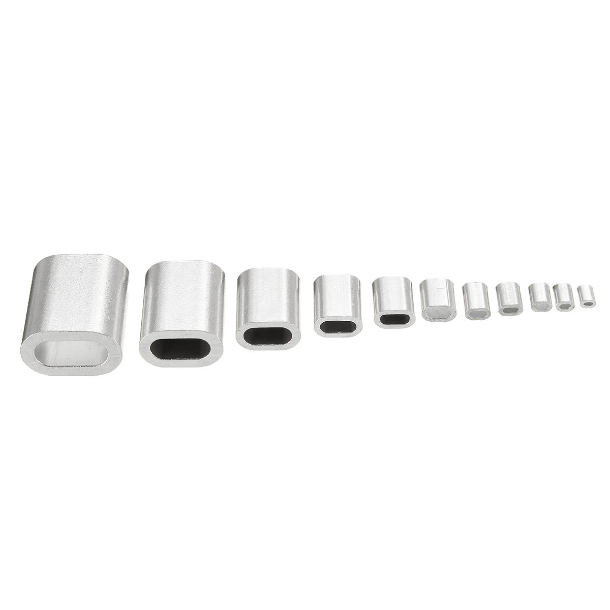 0.5-6mm Mini Aluminum Fishing Leader Sport Oval Sleeve Crimp