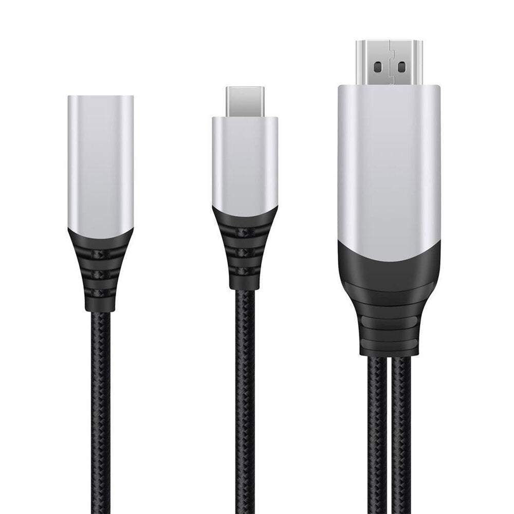 4K*2K USB-C to HDTV Dongle Cable Same Screen PD 100W Type-C Video Cable for Computer Smartphone TV Projector