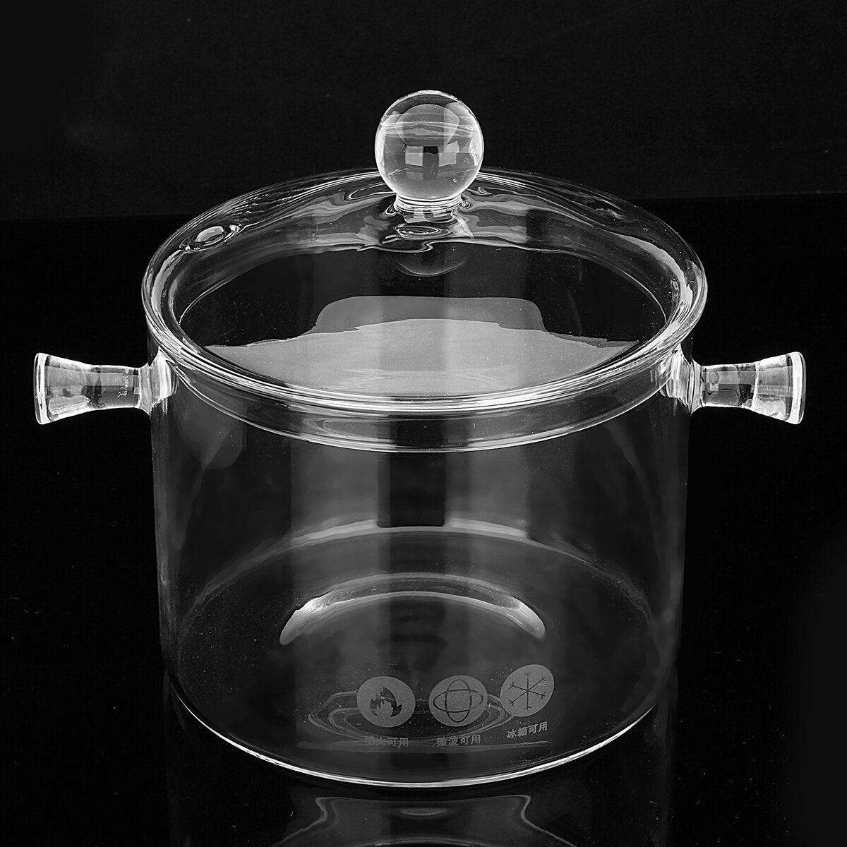 1.5/1.7l Resistant Clear Glass Cooker Pot Soup Heat Bowl