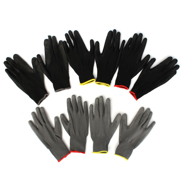 1 Pair Pu Palm Coated Nylon Precision Protective Safety Work