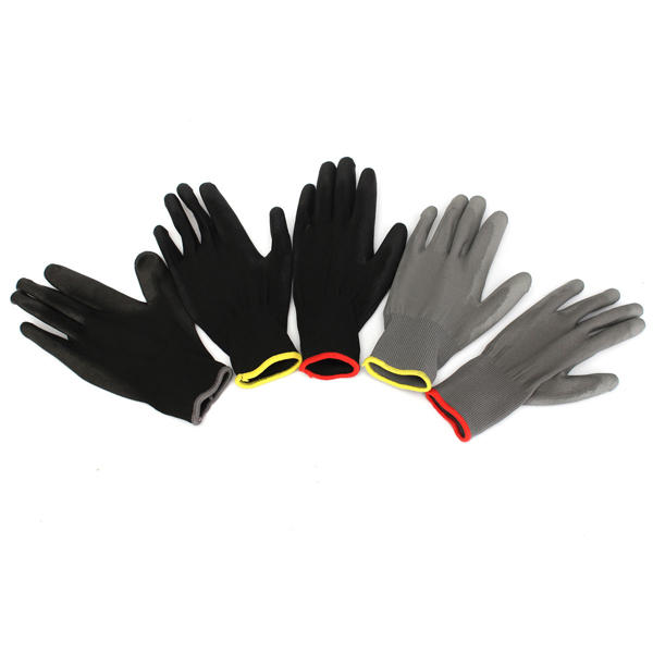 1 Pair Pu Palm Coated Nylon Precision Protective Safety Work