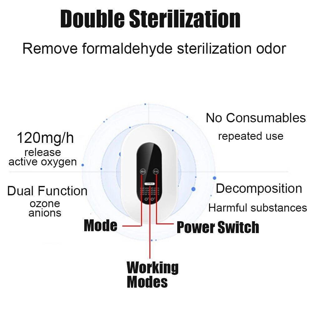 100 -240v Ozone Generator Machine Smart Formaldehyde