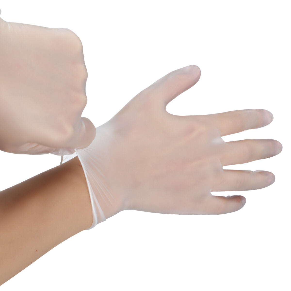 100 Pcs Disposable Latex Free Rubber Gloves Powder For