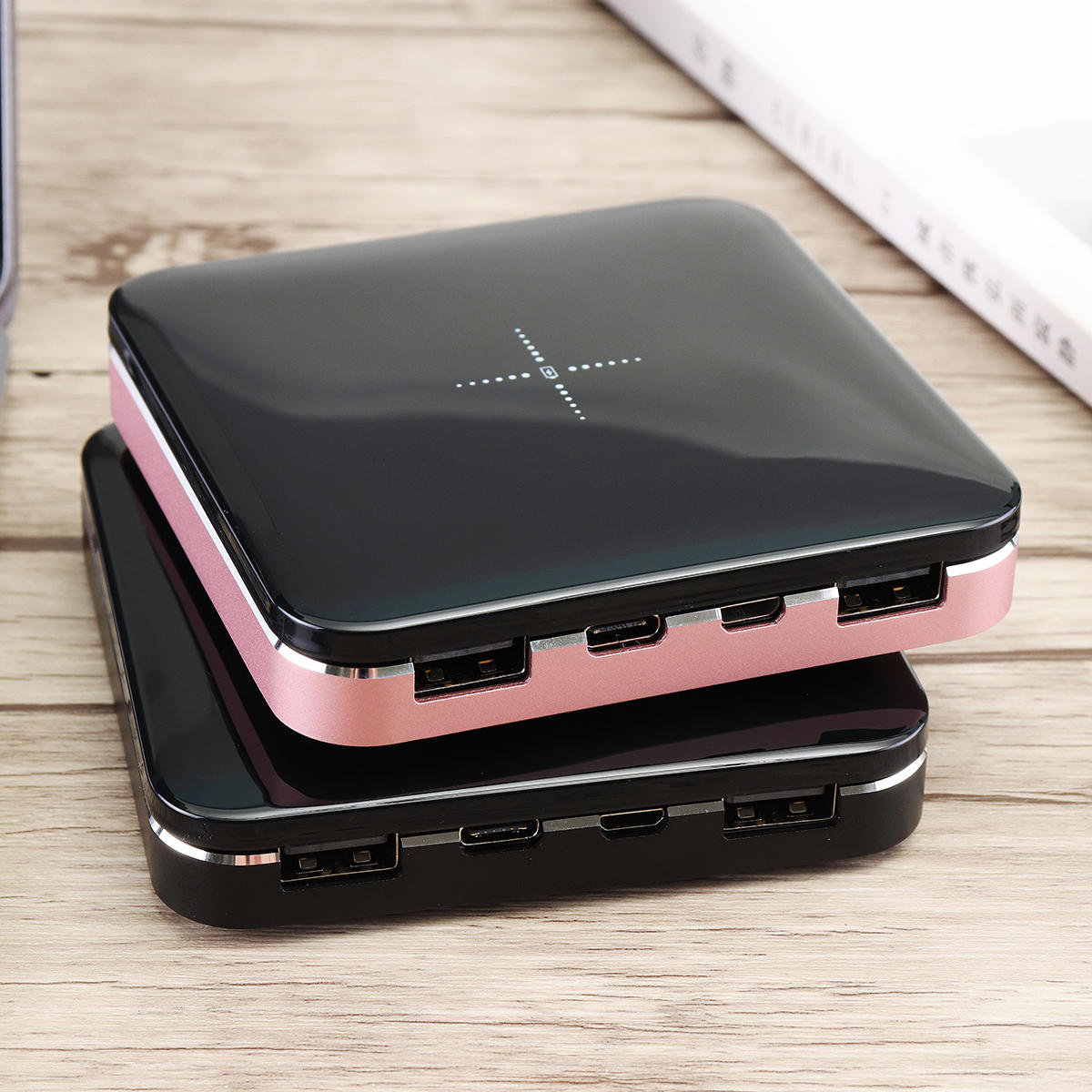 10000mah Dual Usb Mini Power Bank 2.1a Quick External