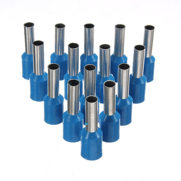 100pcs Awg 14 Blue Wire Copper Crimp Insulated Cord Pin End