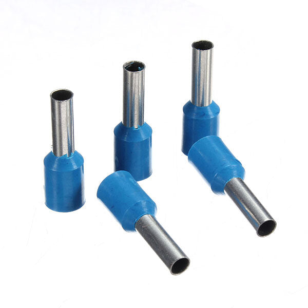 100pcs Awg 14 Blue Wire Copper Crimp Insulated Cord Pin End