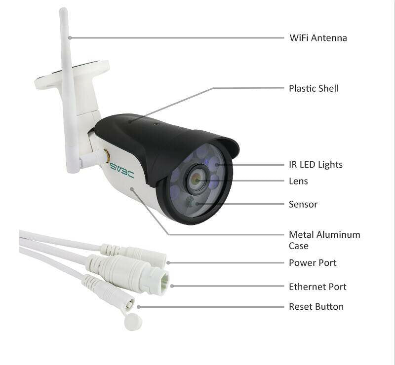 1080p 2mp H264 2-way Audio Outdoor Wireless Security Camera