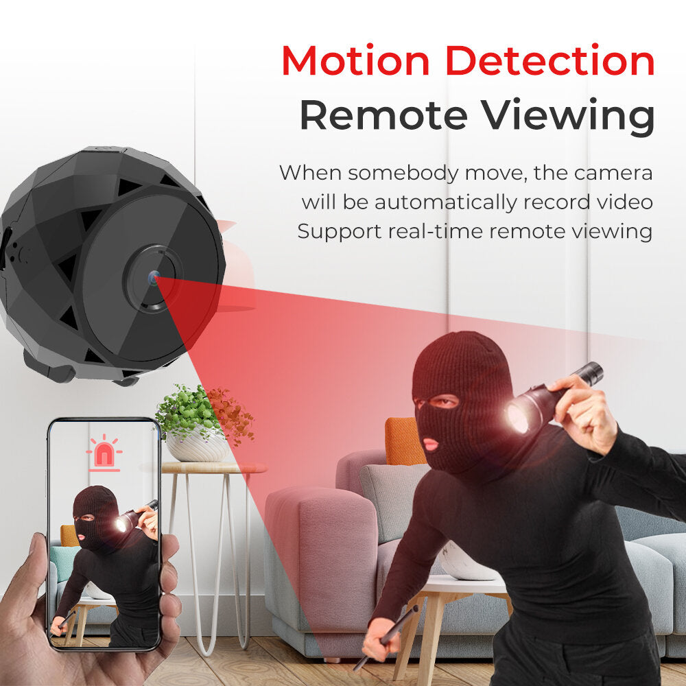 1080p Mini Wifi Ip Camera 120 Viewing Video Recorder Remote