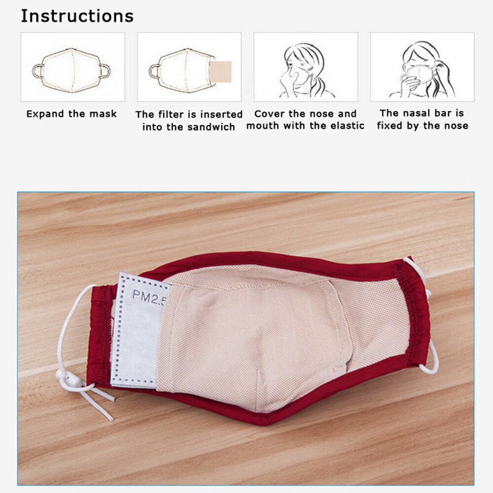 10pcs Pm2.5 Filter Mask Pad Anti Haze Mouth Dust Health Care