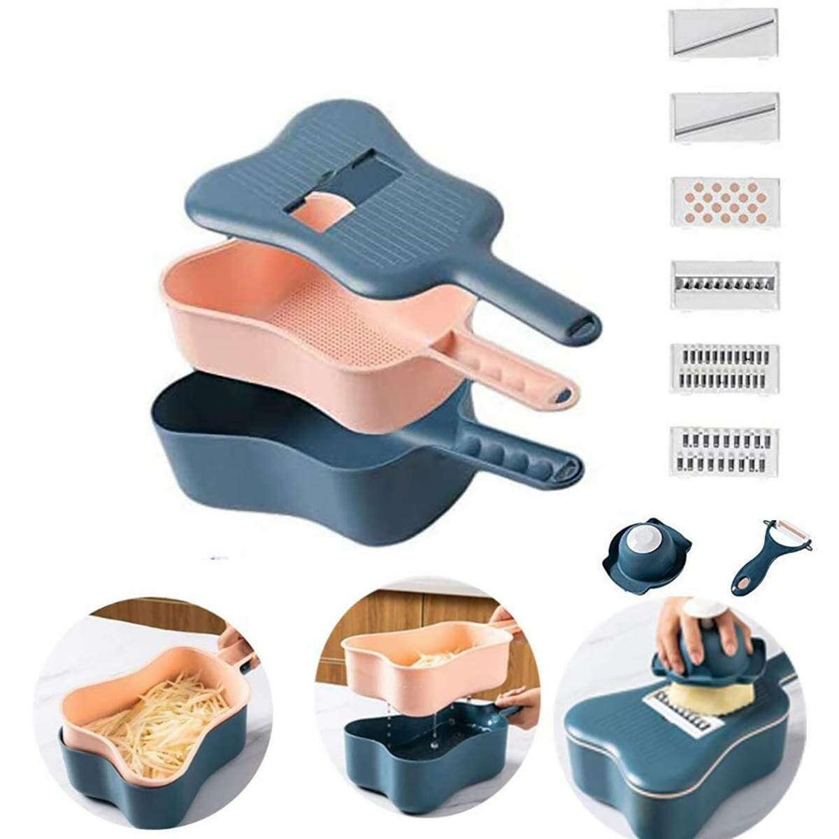 11pcs Grater Slicer Chopper Vegetable Food Cutter Shredder