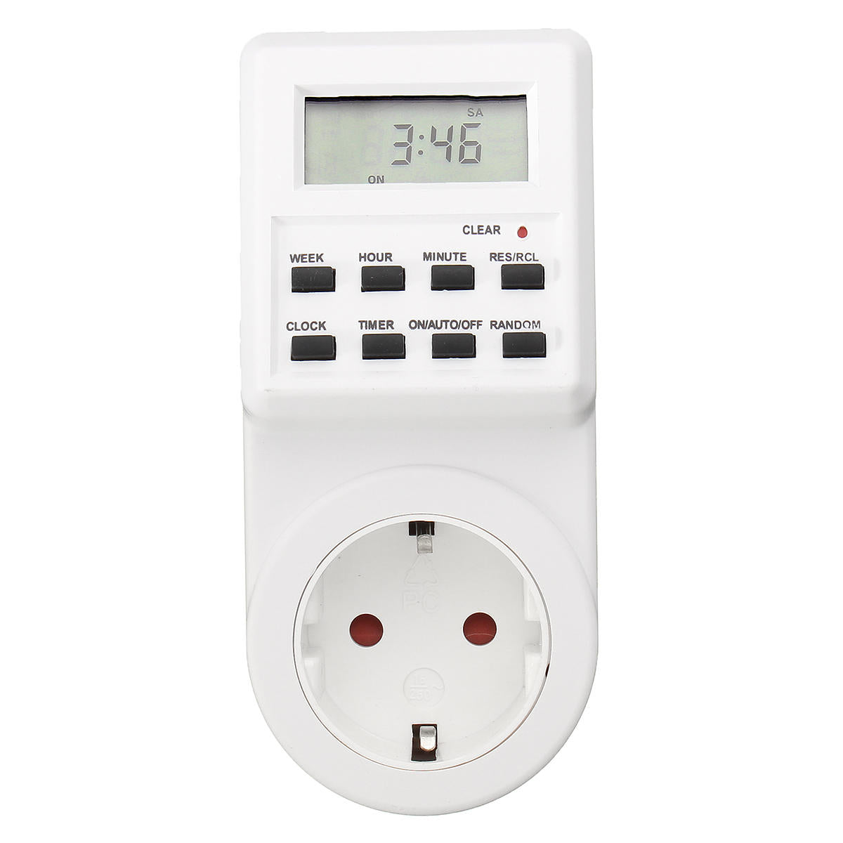 120v Digital Programmable 12/24 Hour Timer Lcd Plug-in Wall