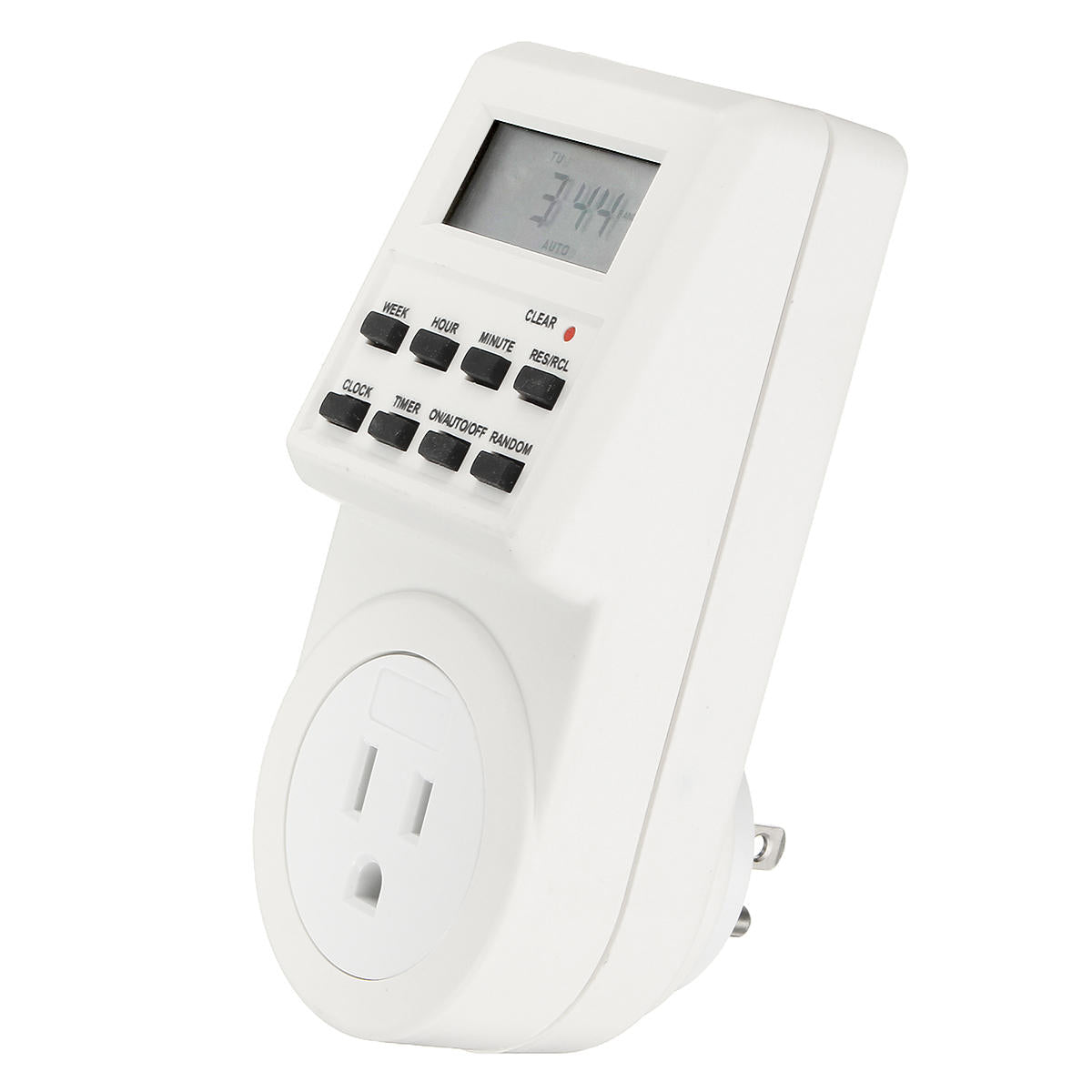 120v Digital Programmable 12/24 Hour Timer Lcd Plug-in Wall