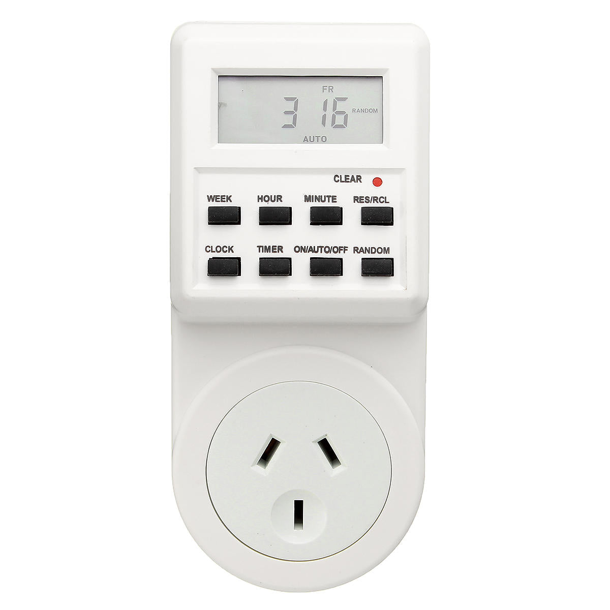 120v Digital Programmable 12/24 Hour Timer Lcd Plug-in Wall