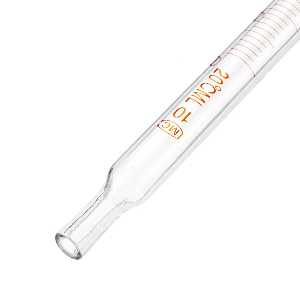 1/2/3/5/10ml Glass Short Pipette With Scale Lab Glassware