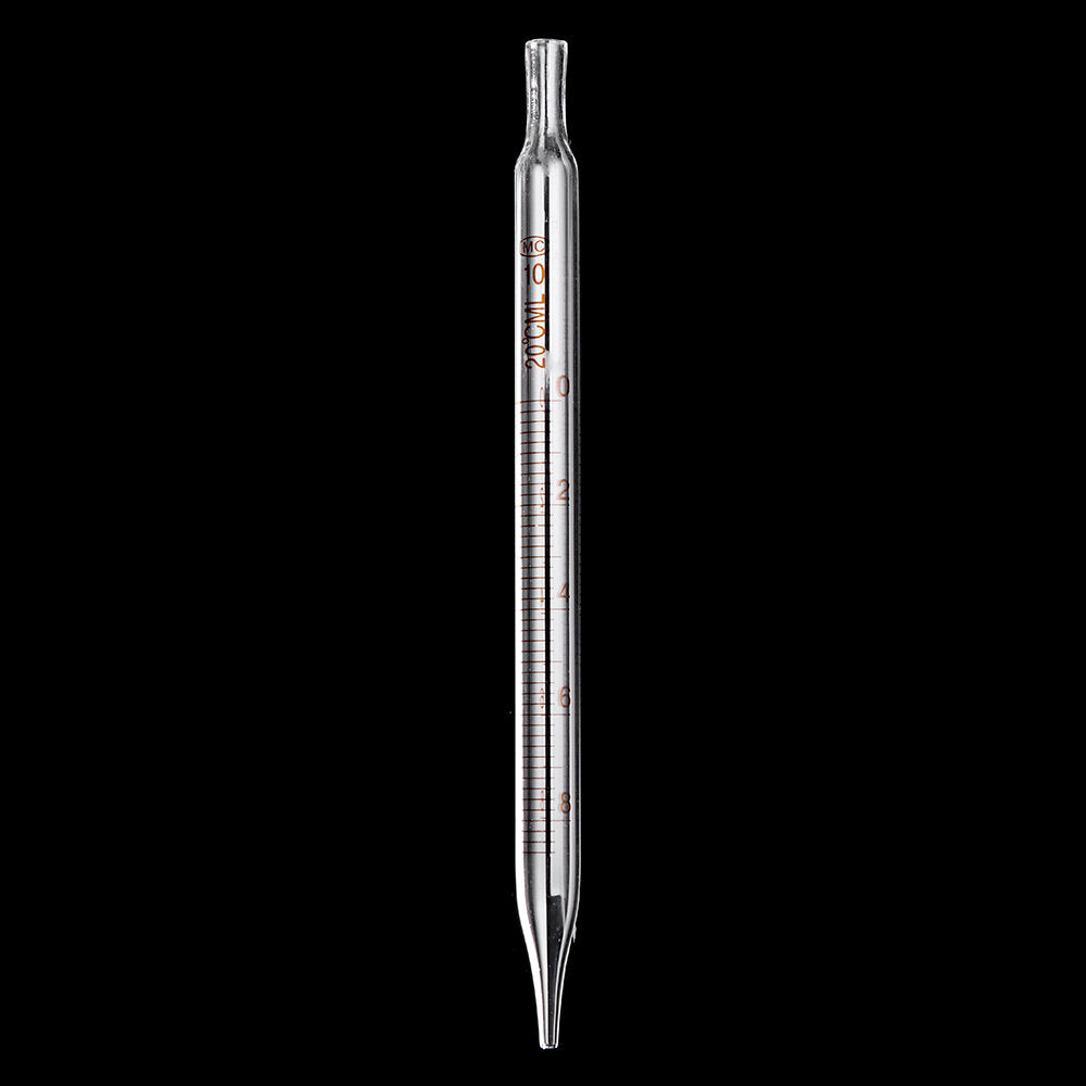 1/2/3/5/10ml Glass Short Pipette With Scale Lab Glassware