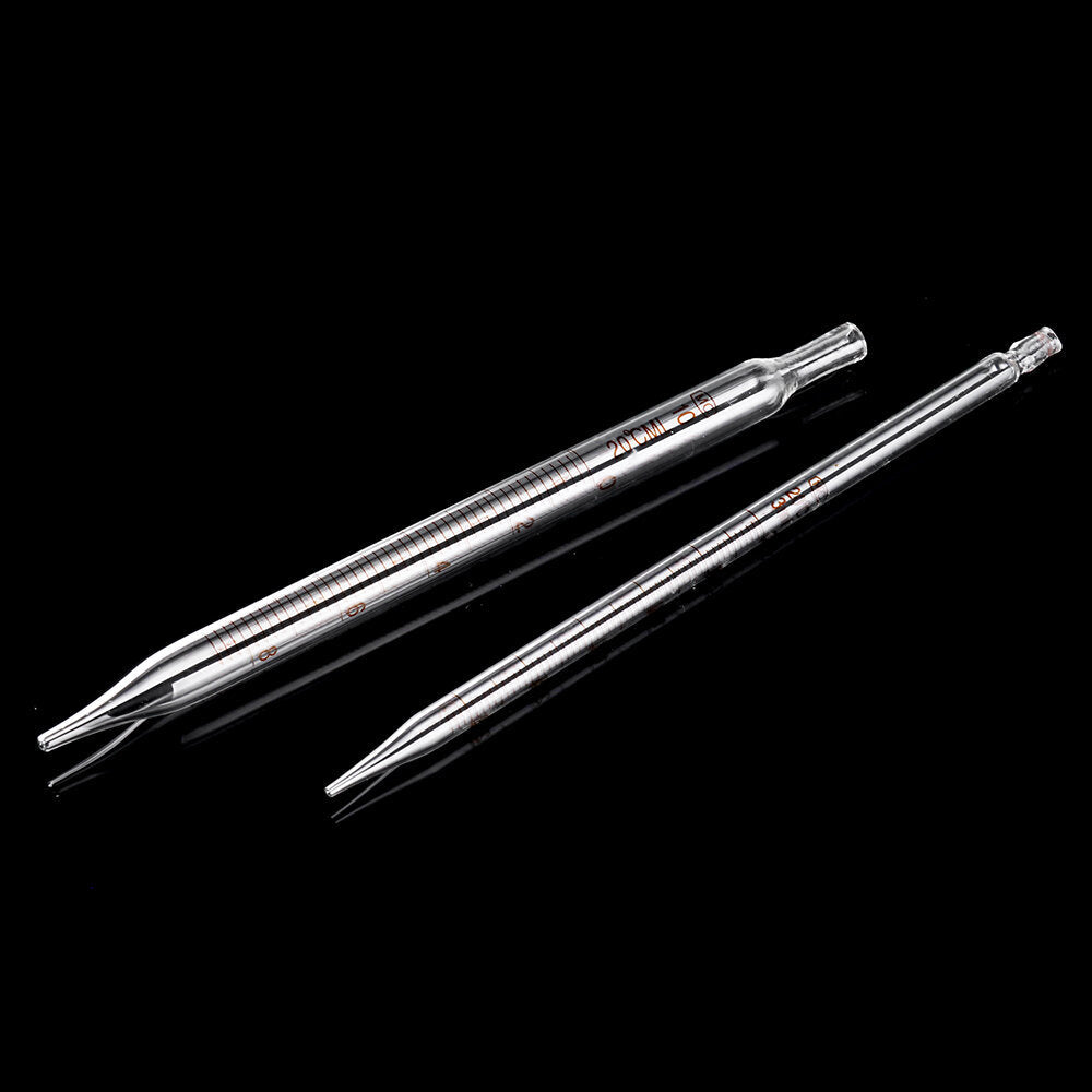 1/2/3/5/10ml Glass Short Pipette With Scale Lab Glassware