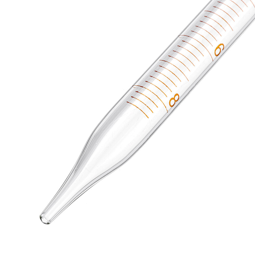 1/2/3/5/10ml Glass Short Pipette With Scale Lab Glassware