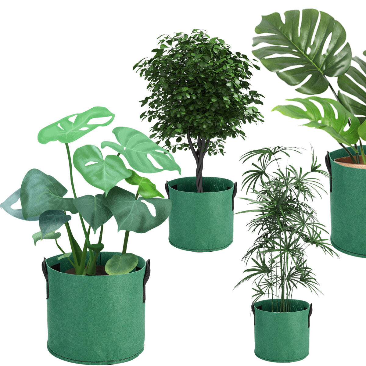 1/2/3/5/7/10gallon Felt Non-woven Pots Plant Grow Bag