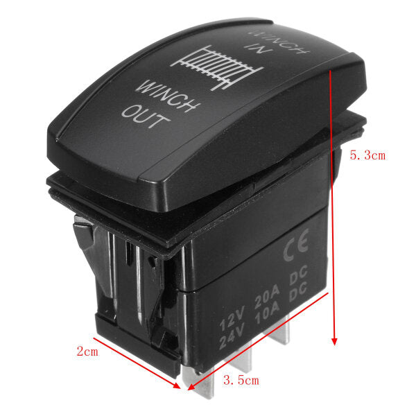 12v 20a 7pin Led Light Laser Rocker Switch Momentary Winch
