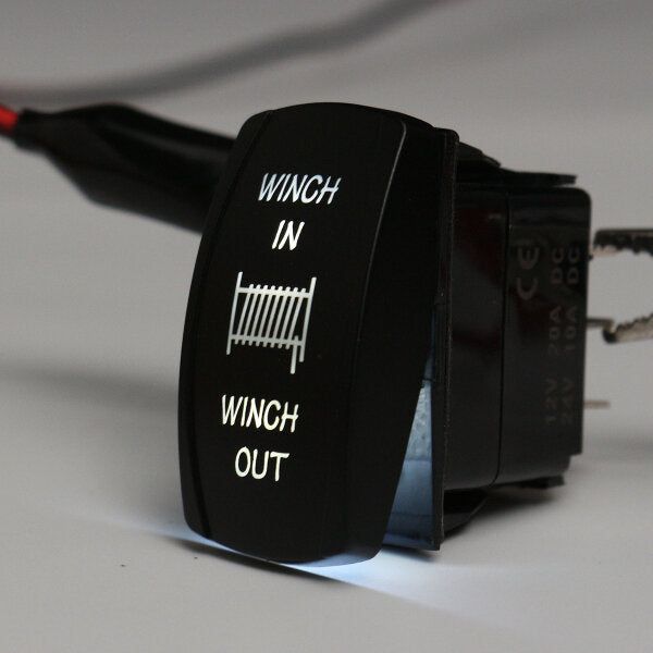 12v 20a 7pin Led Light Laser Rocker Switch Momentary Winch