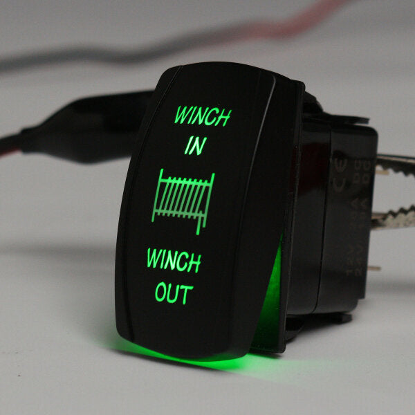 12v 20a 7pin Led Light Laser Rocker Switch Momentary Winch