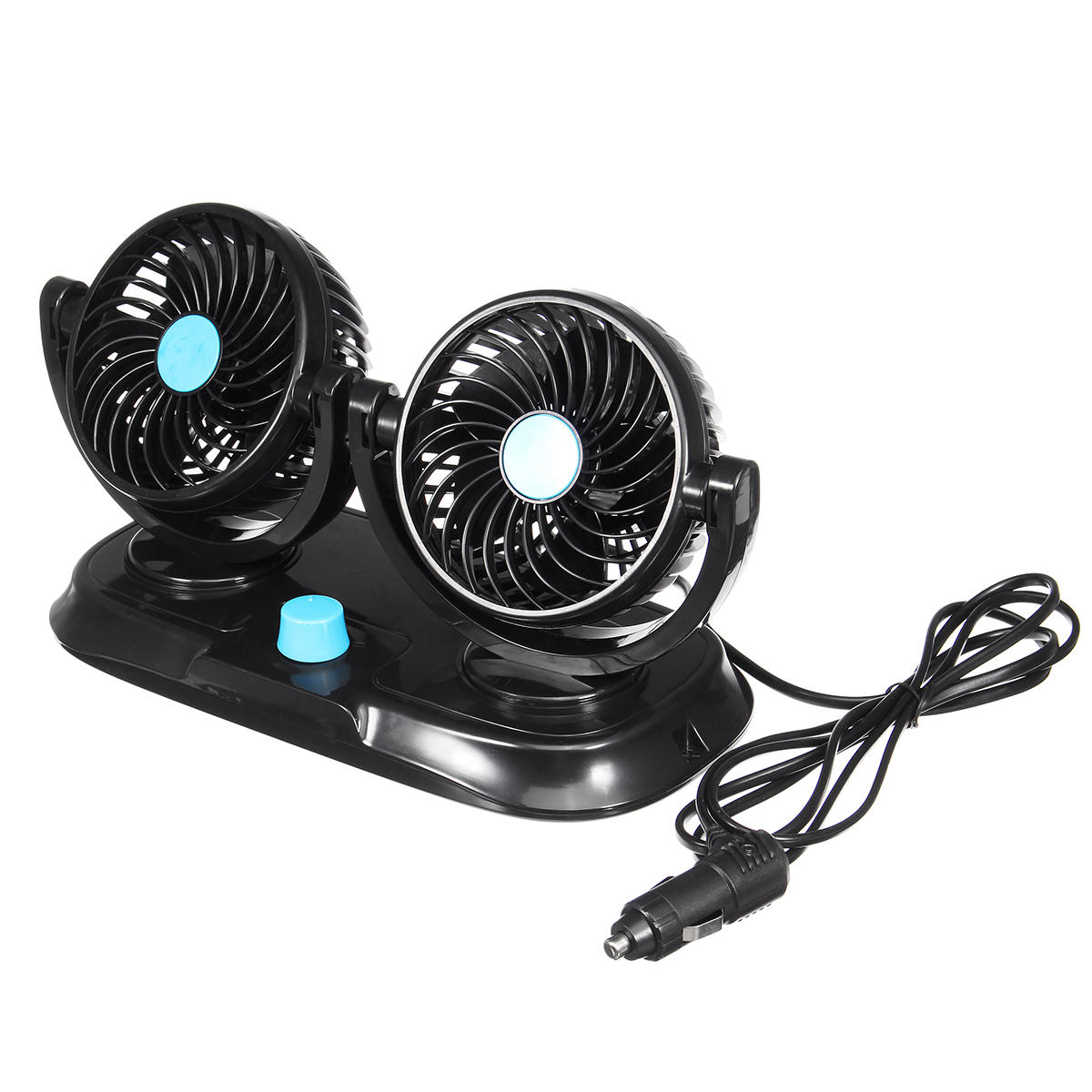 12v Adjustable Double 360 Degrees Mini Oscillating Fan
