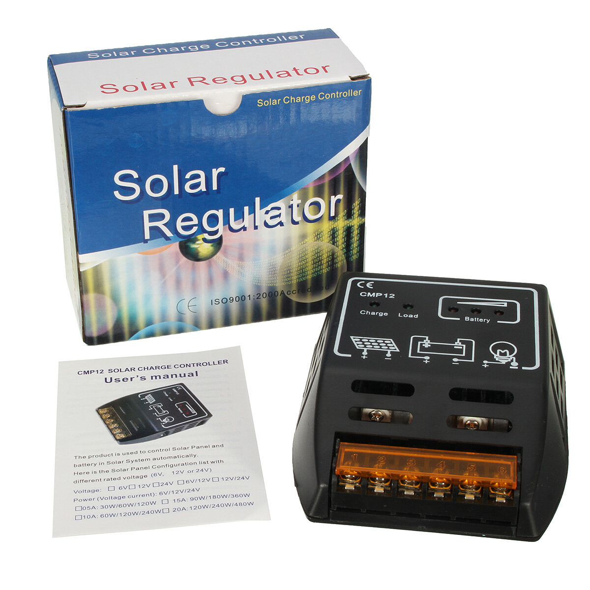 12v/24v Cmp 10a Solar Panel Charger Regulator Controller For
