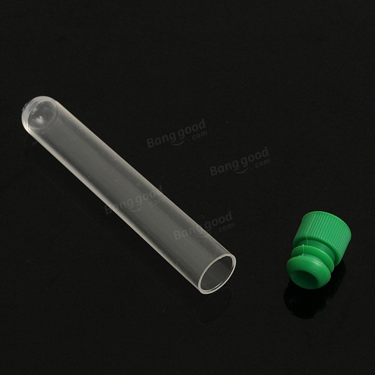 12x75mm Plastic Clear Test Tubes Container With Push Cap Lid