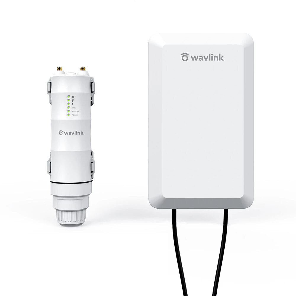 Wavlink Wireless 2.4GHz 300Mbps Wifi Long Range Outdoor AP/Repeater CPE Kit POE High Gain Antenna WiFi Extender 1.5KM 1/2 Pcs
