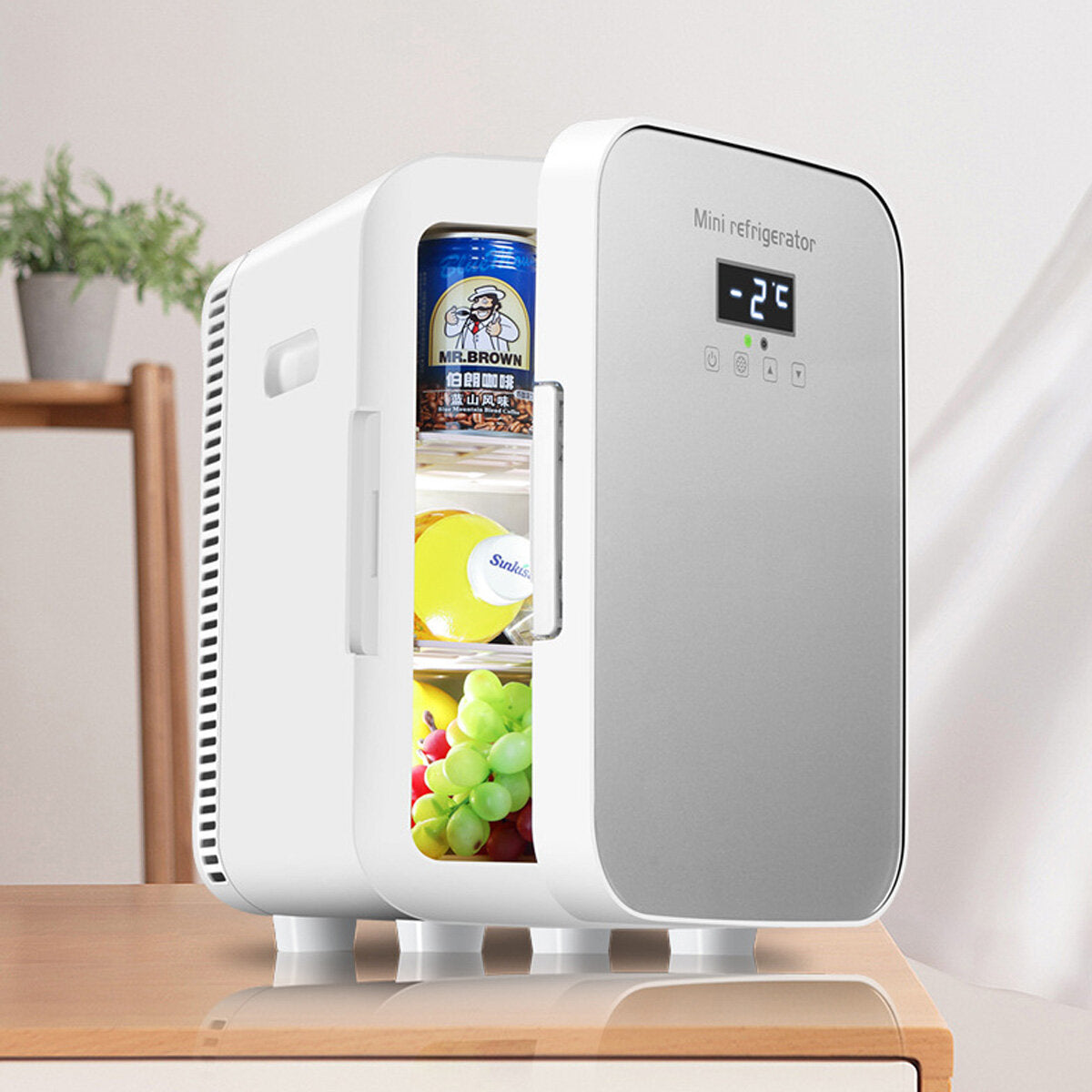 15l Car Home Auto Refrigerator Dual Core Freeze Heating Food