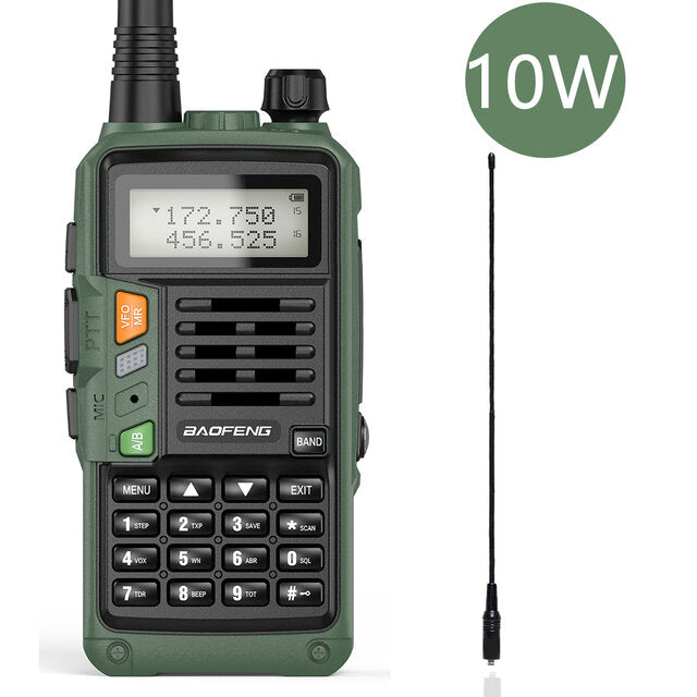 2022 Baofeng Uv-s9 Plus Walkie Talkie Green Yellow Tri-band
