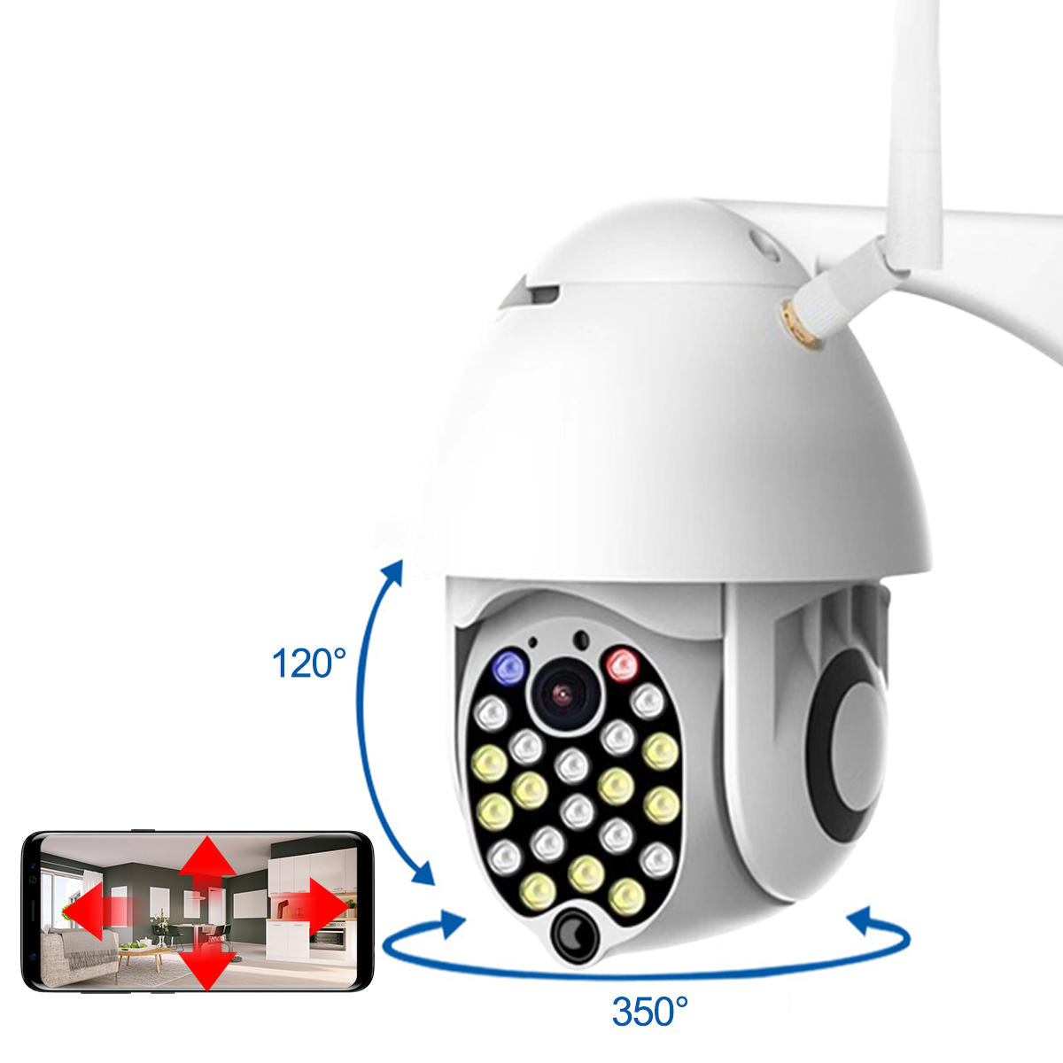 21 Globe Machine Ip Camera Metal Double Shell 1080p 2mp