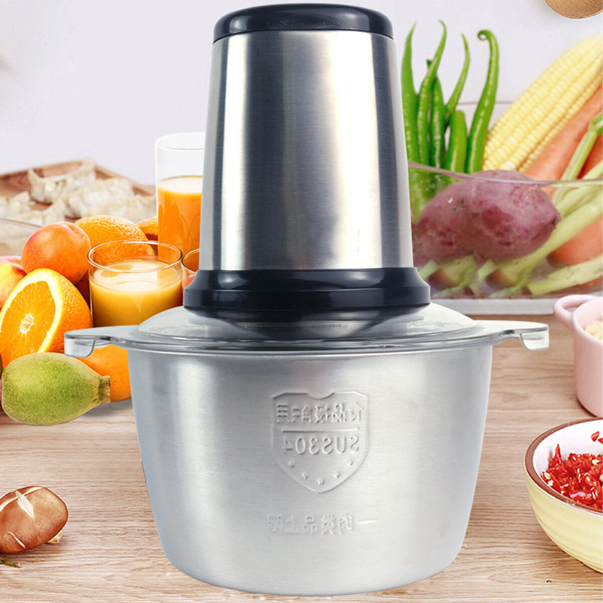 220v Electric Blender Food Chopper Meat Grinder 500w
