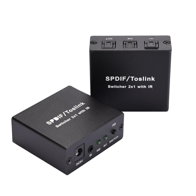 Newkeng NK-L21 SPDIF/ToslinK Video Switcher 2x1 with IR