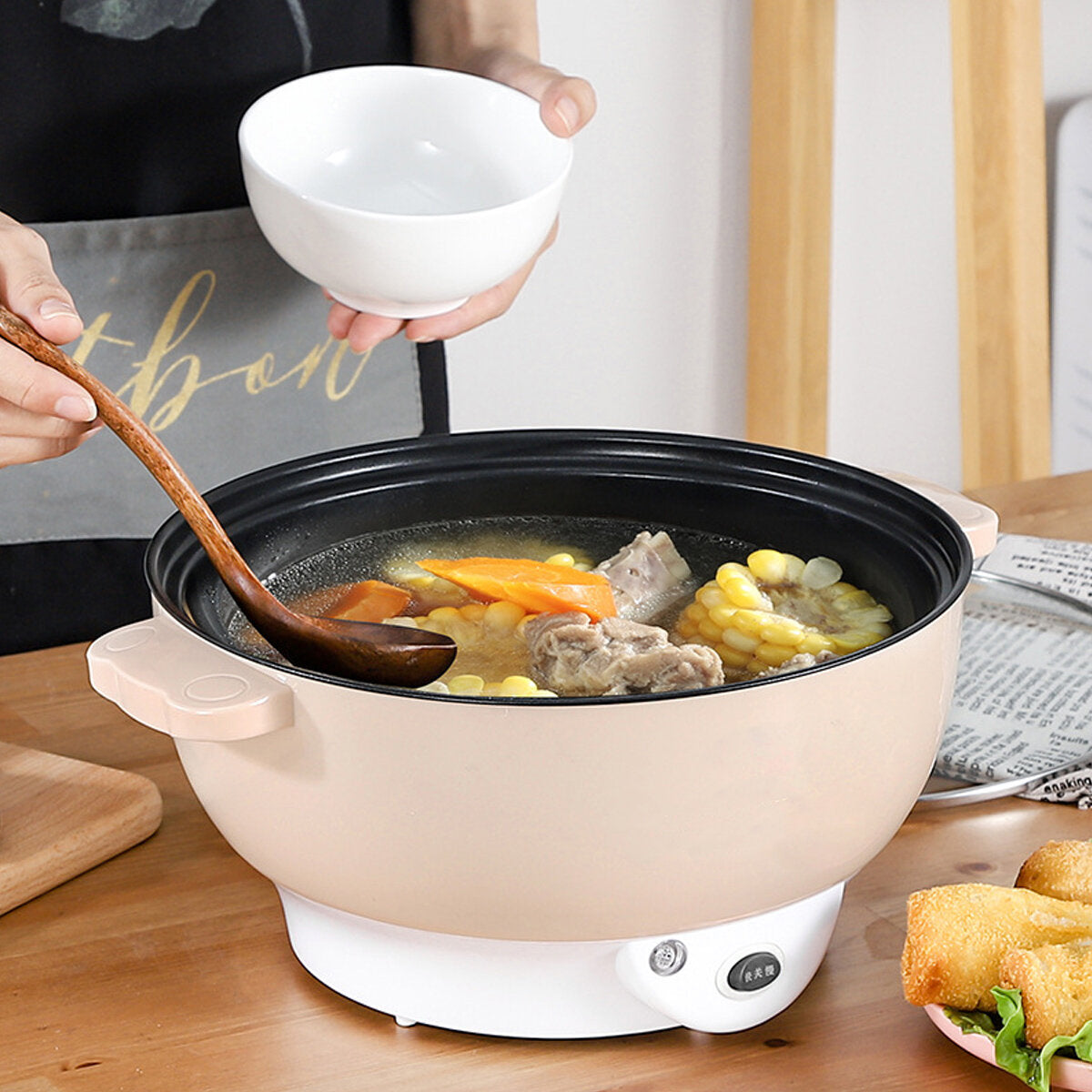28cm Multifunctional Non-stick Electric Hot Pot Rice Cooker