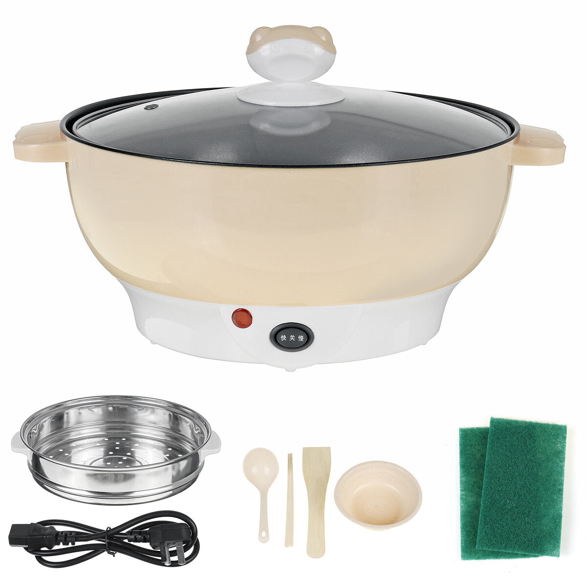 28cm Multifunctional Non-stick Electric Hot Pot Rice Cooker