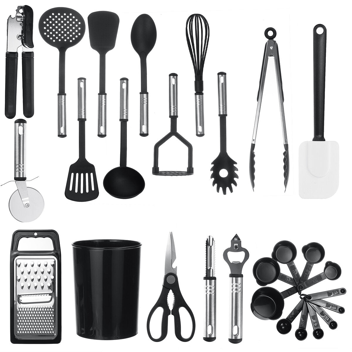 29pcs Kitchen Cookware Baking Utensils Stainless Steel Home