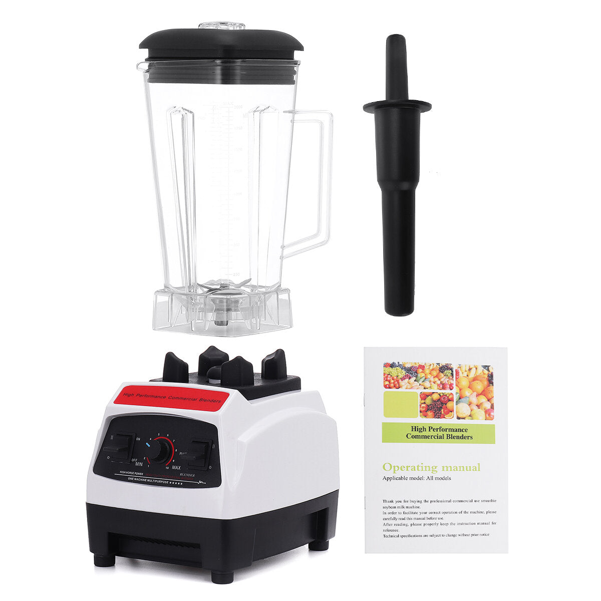 2l 110v Heating Blender Adjustable Speed Kitchen 1200w Food