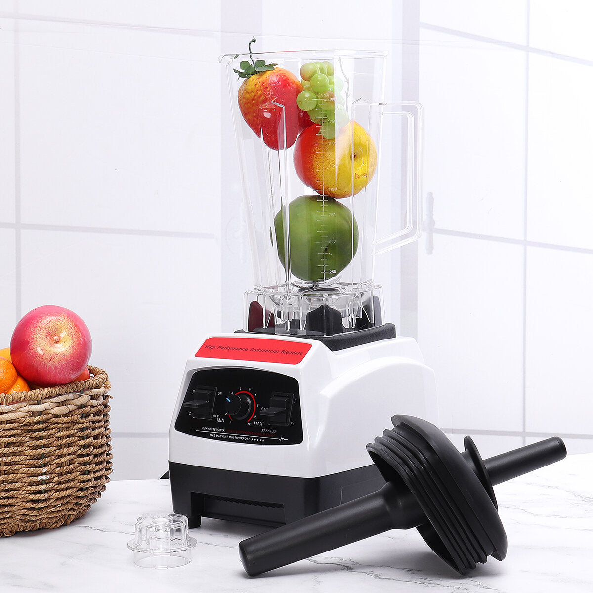 2l 110v Heating Blender Adjustable Speed Kitchen 1200w Food