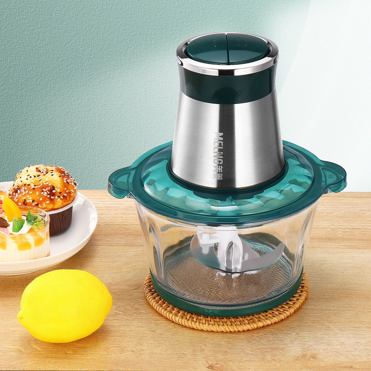 2l 2 Speed 4-blade Multifunction Electric Stainless Steel