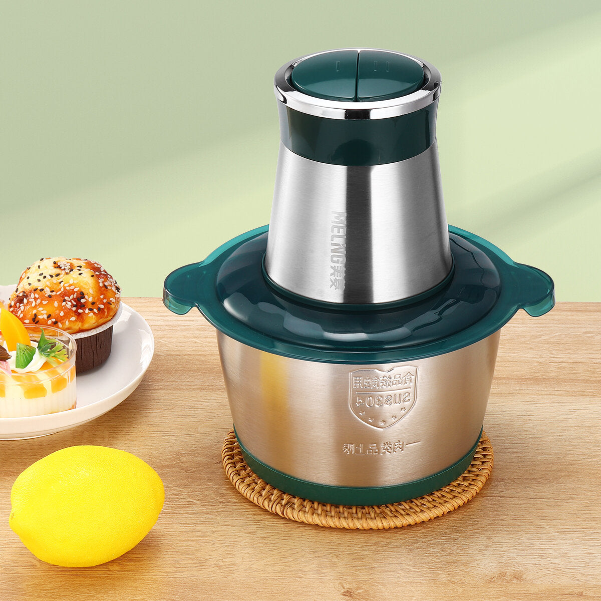 2l 2 Speed 4-blade Multifunction Electric Stainless Steel
