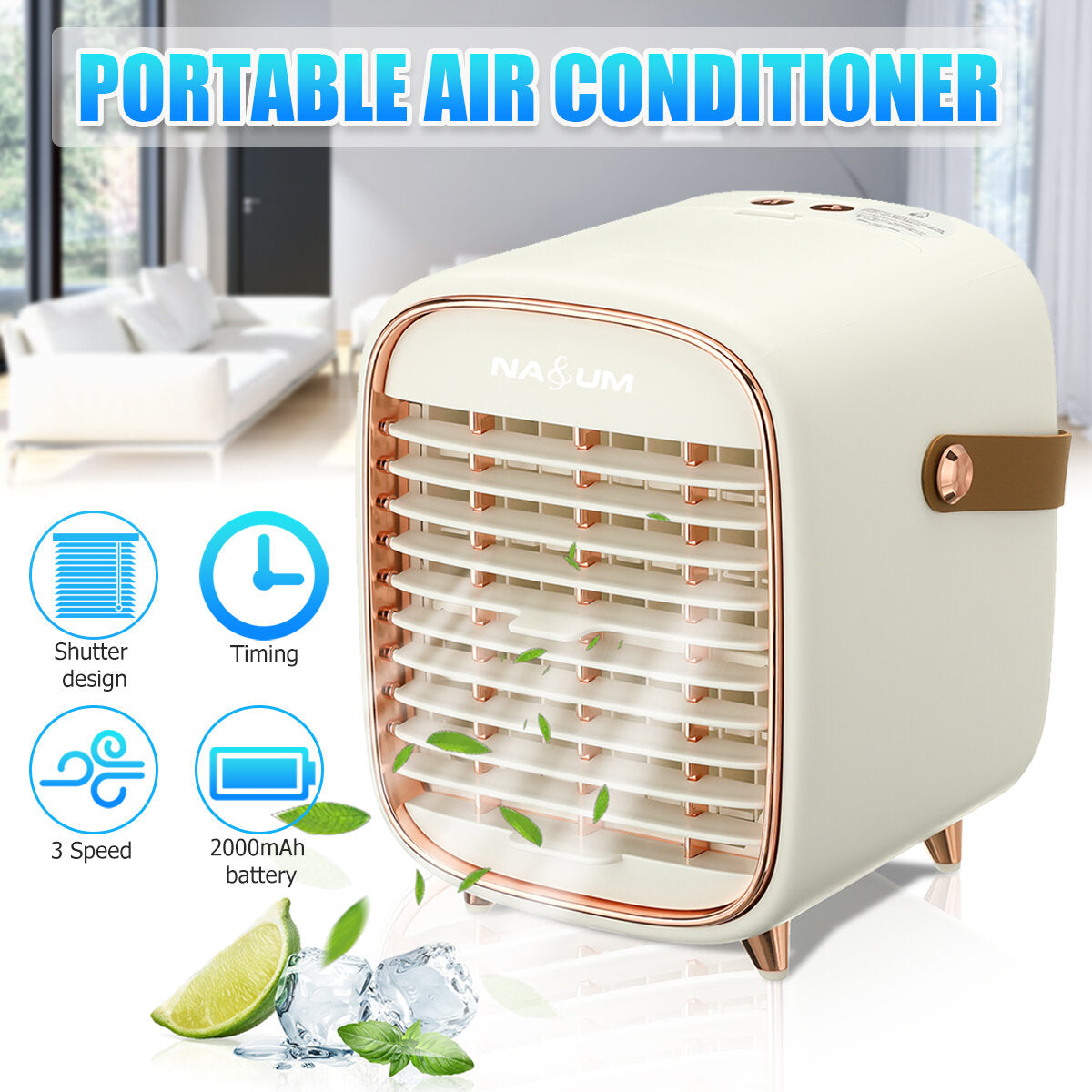 3-in-1 Mini Air Cooler Usb Portable Air-conditioning