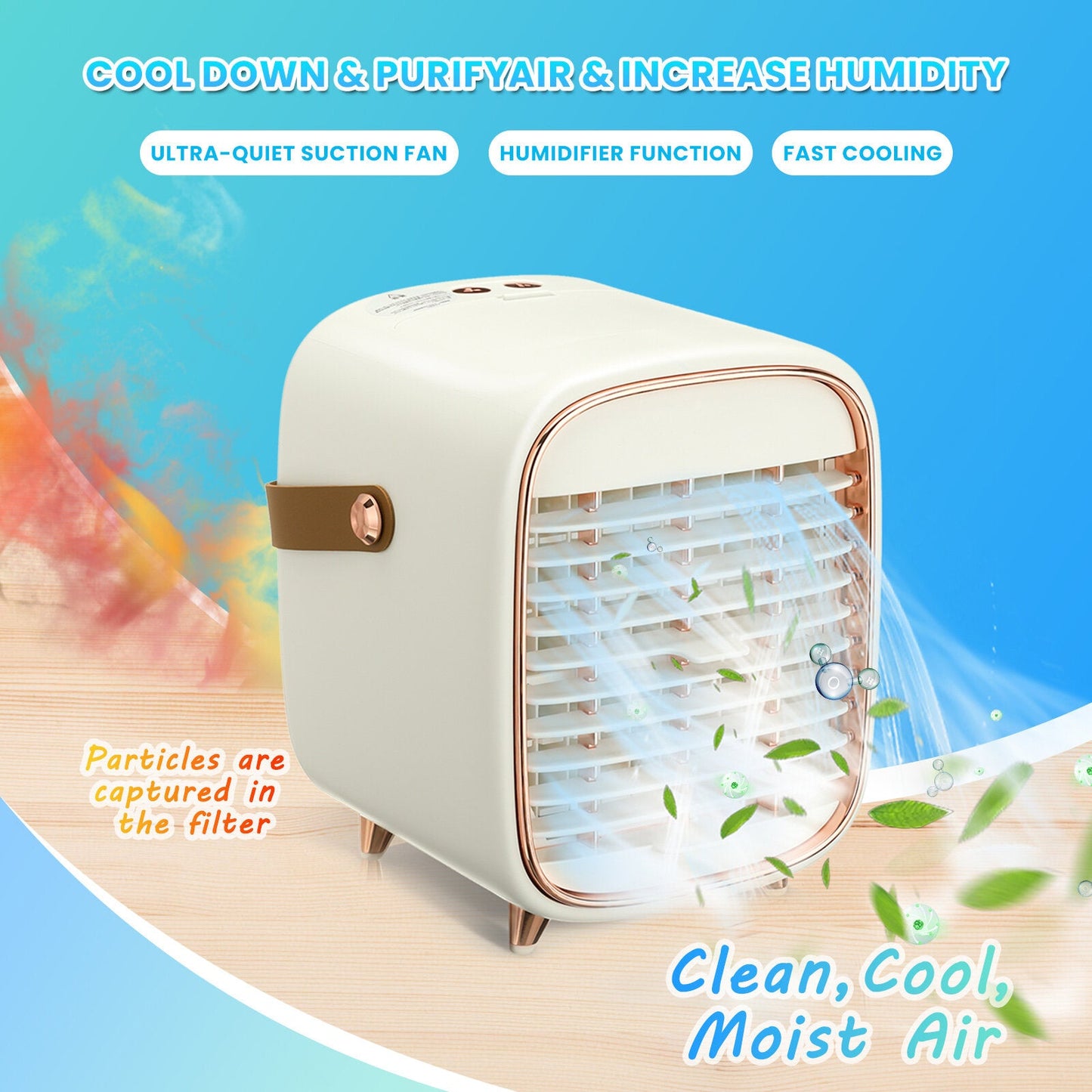 3-in-1 Mini Air Cooler Usb Portable Air-conditioning