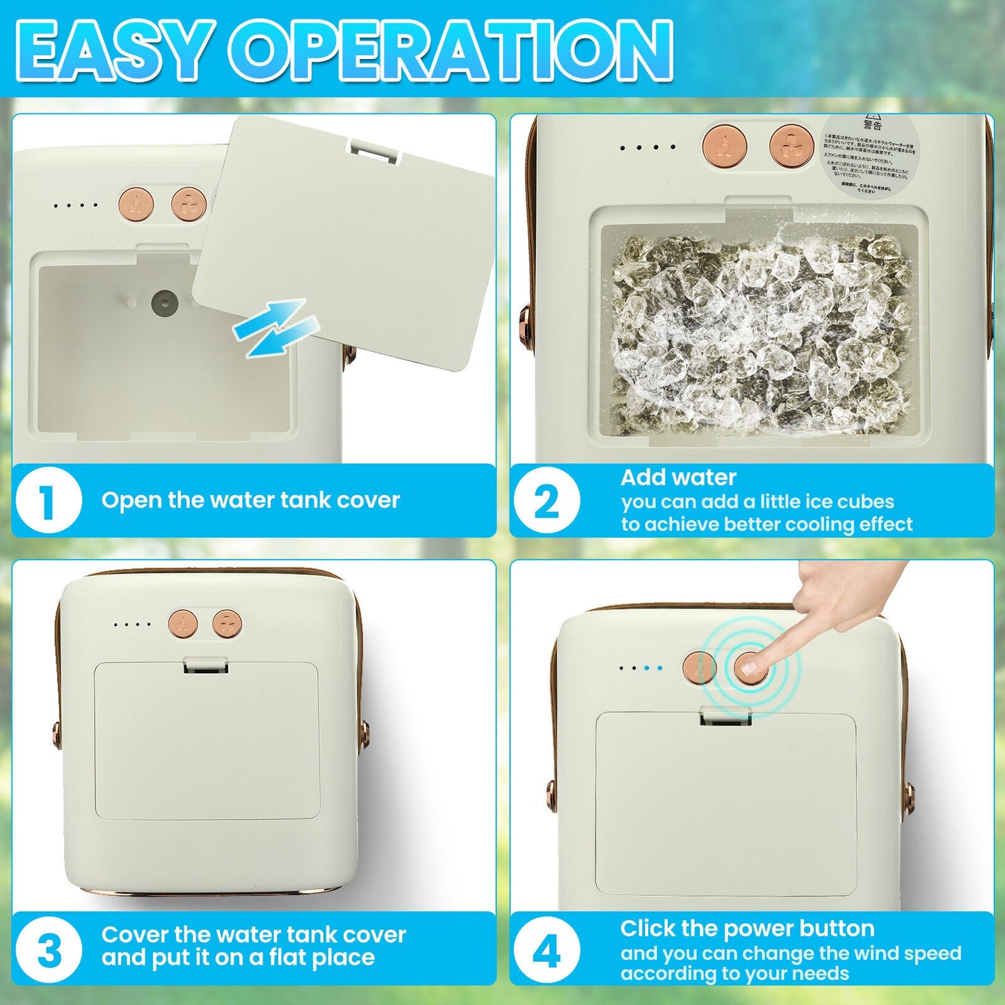3-in-1 Mini Air Cooler Usb Portable Air-conditioning