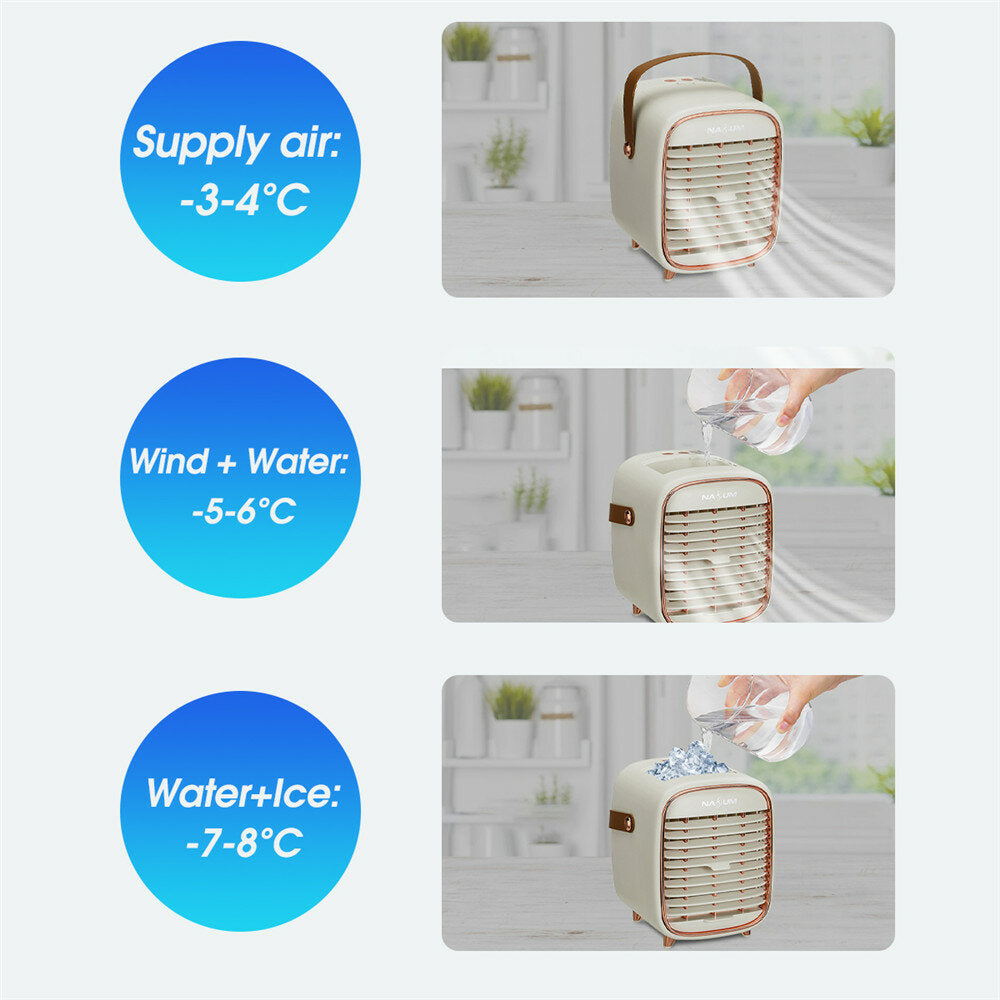 3-in-1 Mini Air Cooler Usb Portable Air-conditioning
