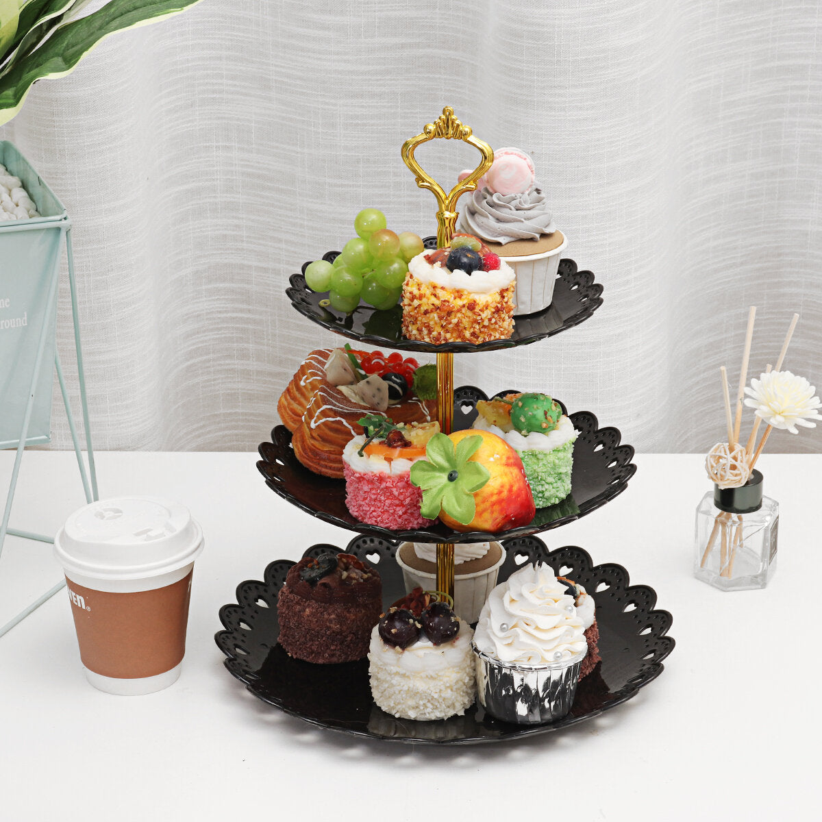 3 Tier Cupcake Stand Dessert Afternoon Tea Plate Party