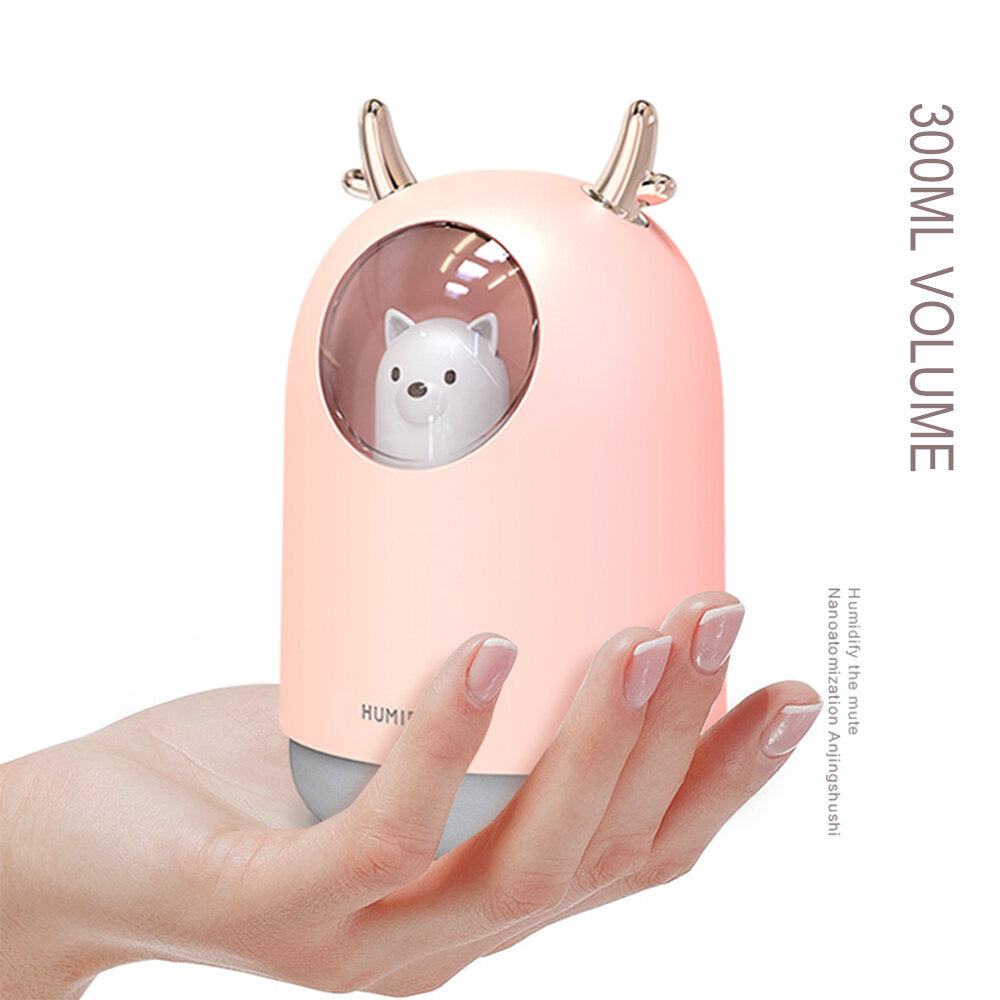 300ml Ultrasonic Air Humidifier Aroma Essential Oil Diffuser