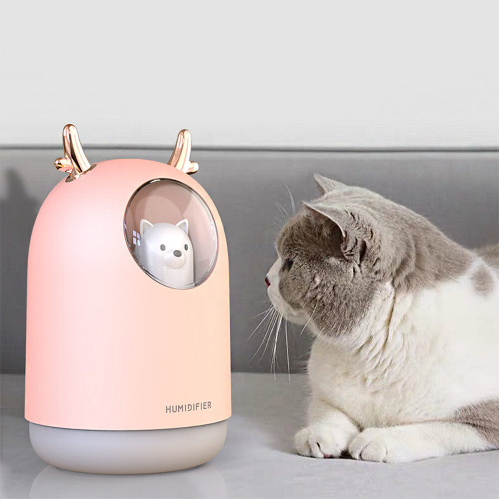 300ml Ultrasonic Air Humidifier Aroma Essential Oil Diffuser