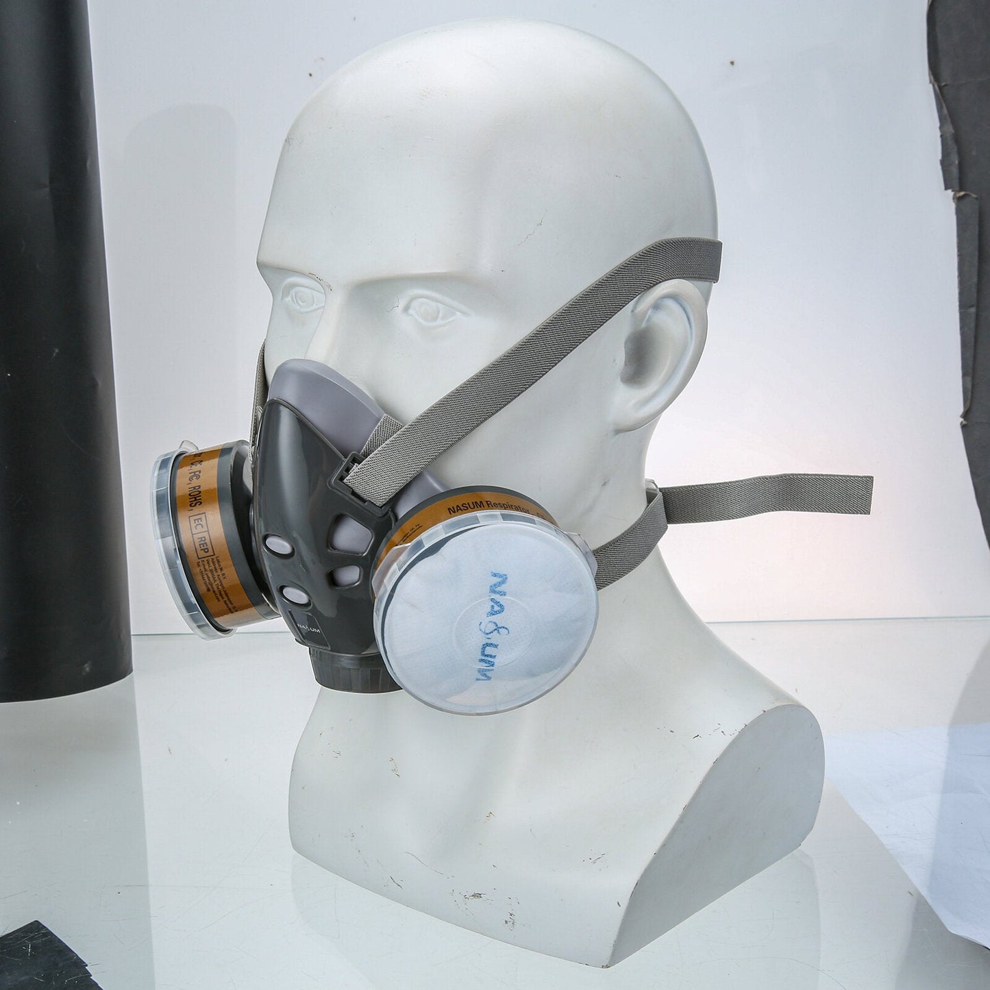 309 Reusable Half Face Cover Mask With Glasses Goggle For